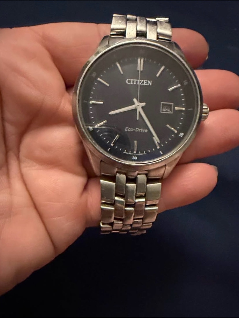 Citizen Men's Stainless Steel Watch with Blue Dial